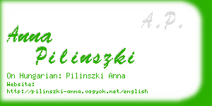 anna pilinszki business card